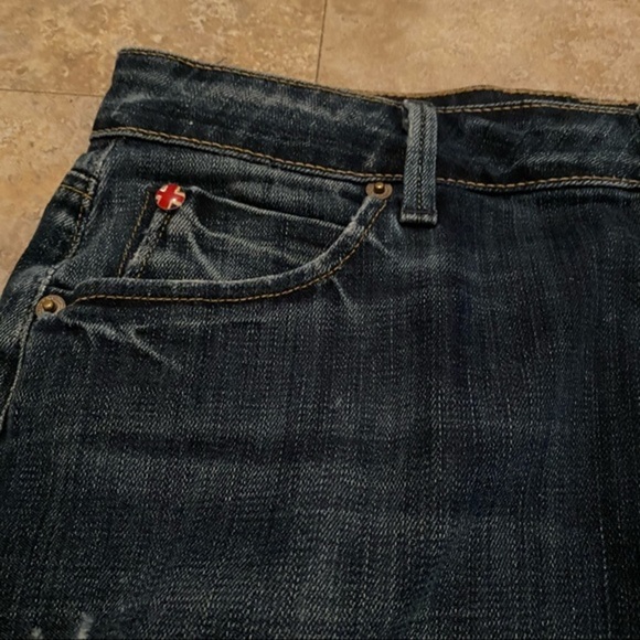 Hudson Denim Distressed Skirt Bandana size 28 - Picture 4 of 13